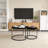 2-Piece Nesting Coffee Table Set, 27.6" Round Marble-Look Side Tables With Sturdy Metal Frame, White
