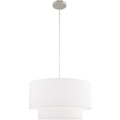 Lustre classique à 1 lumière avec abat-jour