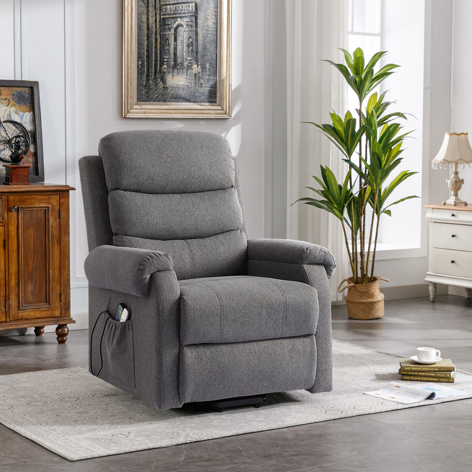 Latitude Run® Alexa Power Lift Recliner Chair With Heat And 