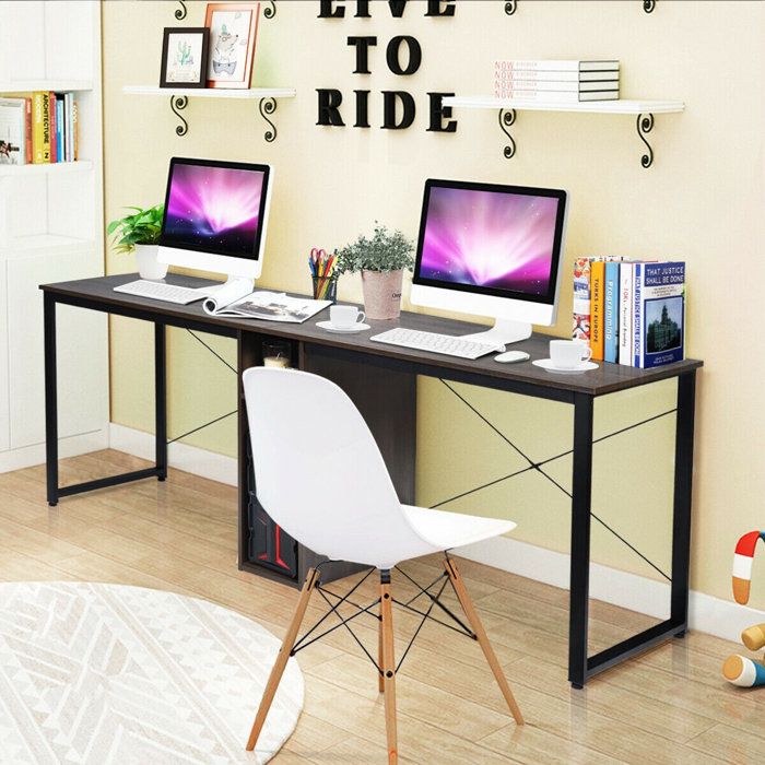 Ebern Designs Martin 79'' Desk & Reviews | Wayfair