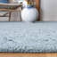 Tapis bleu en laine / coton touffeté à la main Thermia-2067023728