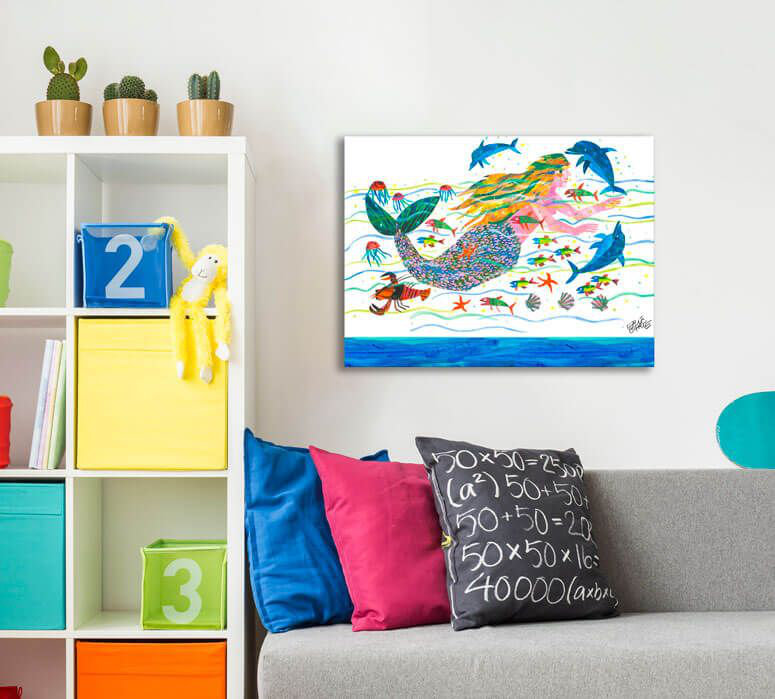 Art sur toile sirène Mcintosh