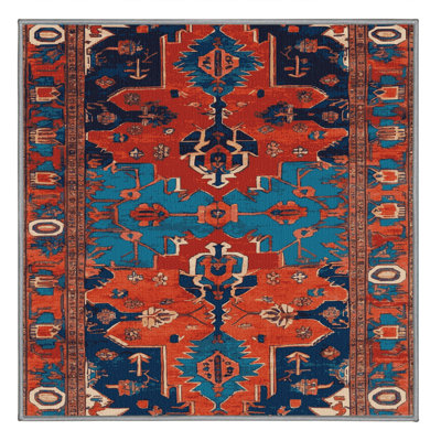 Machine Washable Tabriz Purple Area Rug