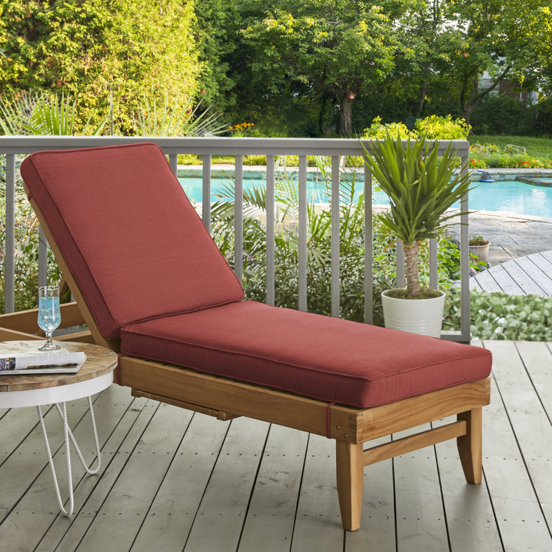 Coussin de siège / dossier d'extérieur Sunbrella, H 3 po x l 24 po x P 73 po, Toile henné Sunbrella®