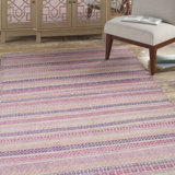 Tapis unique en laine noué à la main rose des années 2010 de 8 pi x 10 pi Theodora