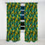 Popart vert et jaune jeu de puzzle II - Rideau occultant géométrique abstrait - 1 panneaux-107546946