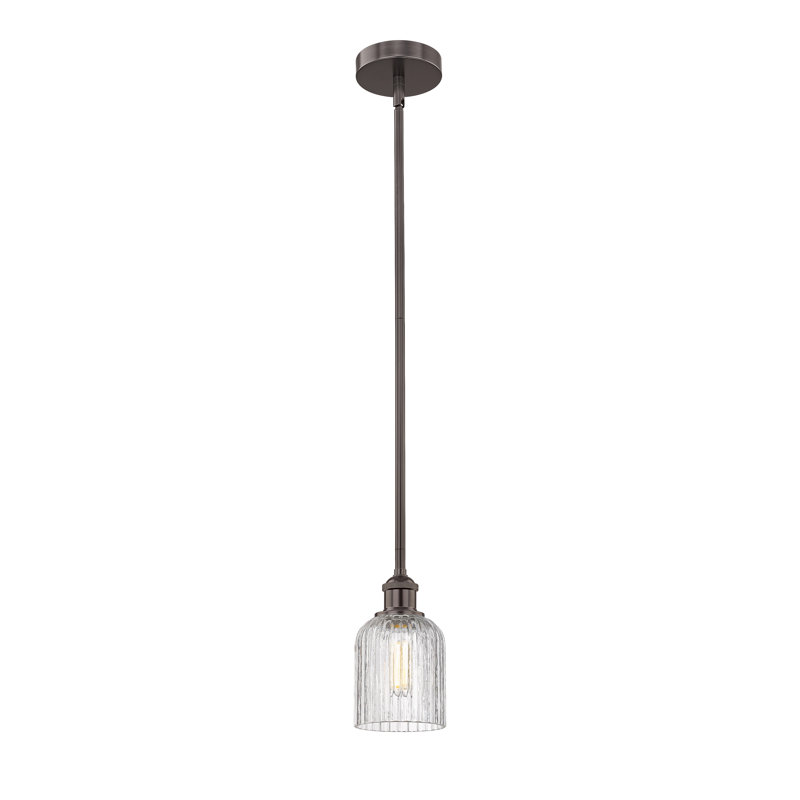 Luminaire suspendu 1 lumière Aalina, Bronze frotté à l'huile, Clair
