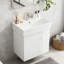 Meuble-lavabo flottant 21,6 po avec lavabo en céramique