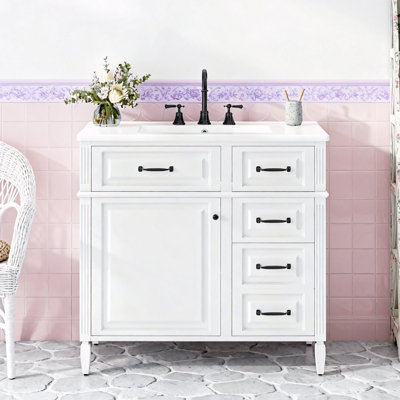 Bathroom Vanity With Ceramic Sink Top