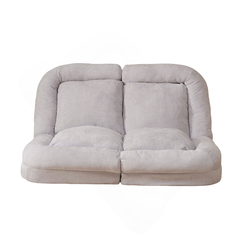 Le canapé-lit double convertible pliable est la partie droite du produit complet., Blanc