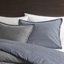 3 pièces de couette en sergé lavé double / grand en bleu, facile d'entretien et pour la peau - pour le sommeil 100% coton, lavé, offrant un design intemporel toutes saisons-118916168-118916167