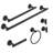 Obsidian 6-Piece Bathroom Hardware Set-121494842