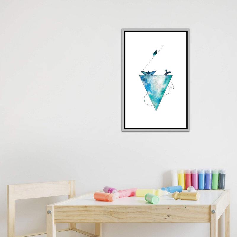 Art pour bateau, H 26 po x l 18 po x P 1,5 po, Toile avec cadre argenté