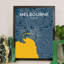 Melbourne City Map - No Frame Print-1798643818