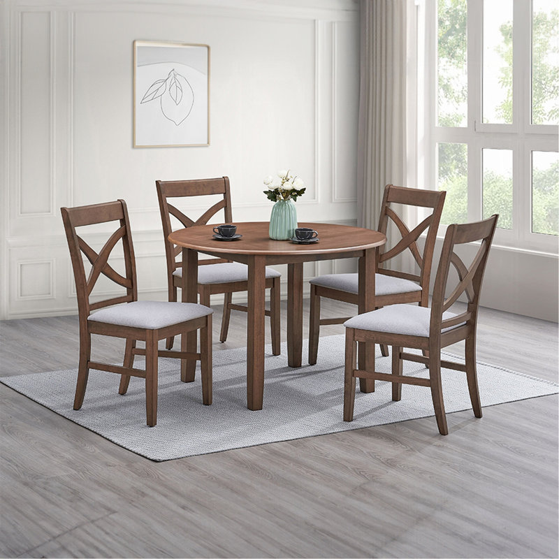 Ensemble de 2 chaises de salle à manger avec coussins de siège rembourrés et à dossier croisé de style contemporain et moderne