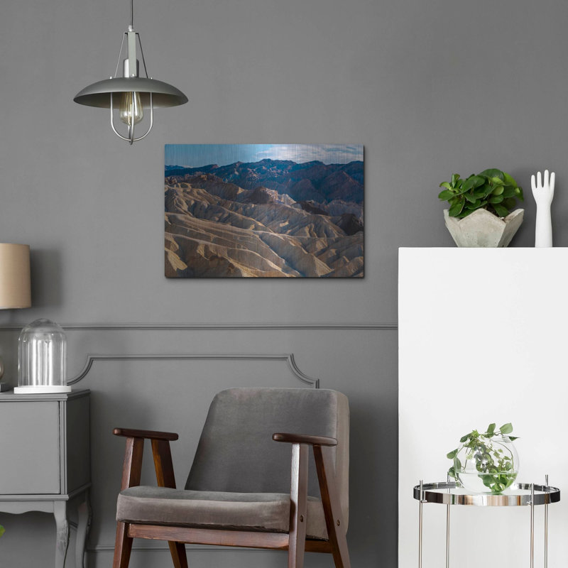  «Mort Valley - Zabriskie Point View» par Epic Portfolio, art mural en métal, 24 po x 16 po, H 16 po x l 24 po