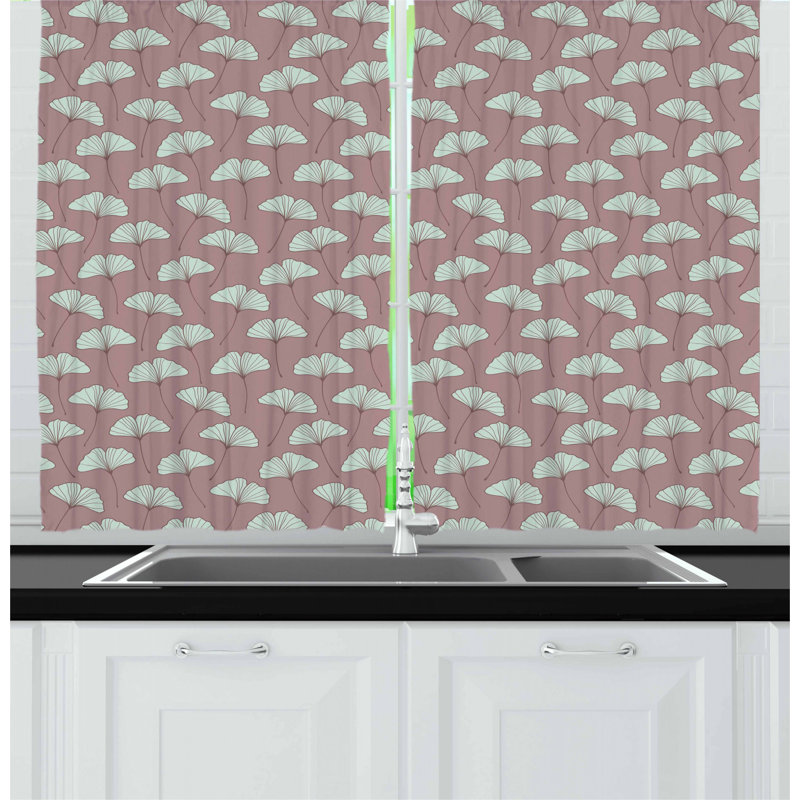 Floral Tailored Kitchen Curtain