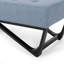 Banc chic avec siège à boutons et forme rectangulaire, H 16,5 po x l 48,45 po x P 17,5 po,