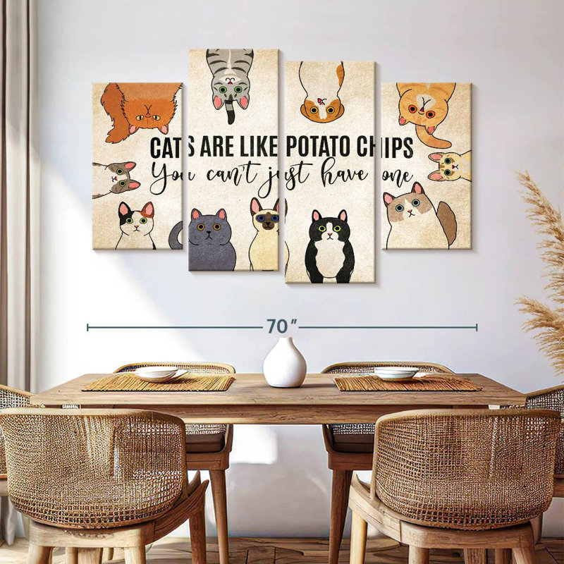 Brampt Cats Are Like Potato Chips, H 42 po x l 68 po