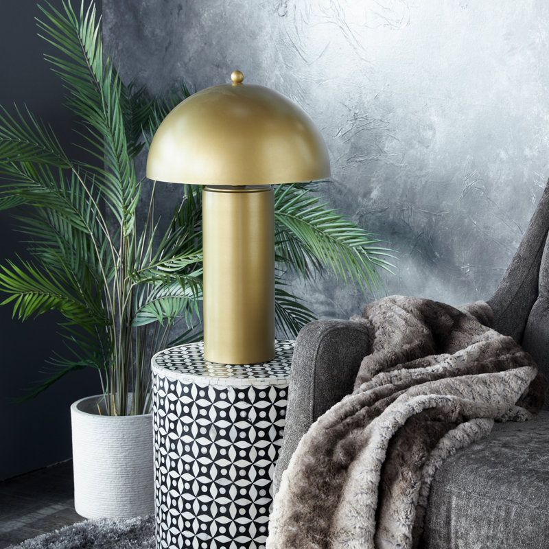 Lampe de table, H 21,75 po x l 13,80 po x P 13,75 po, Or