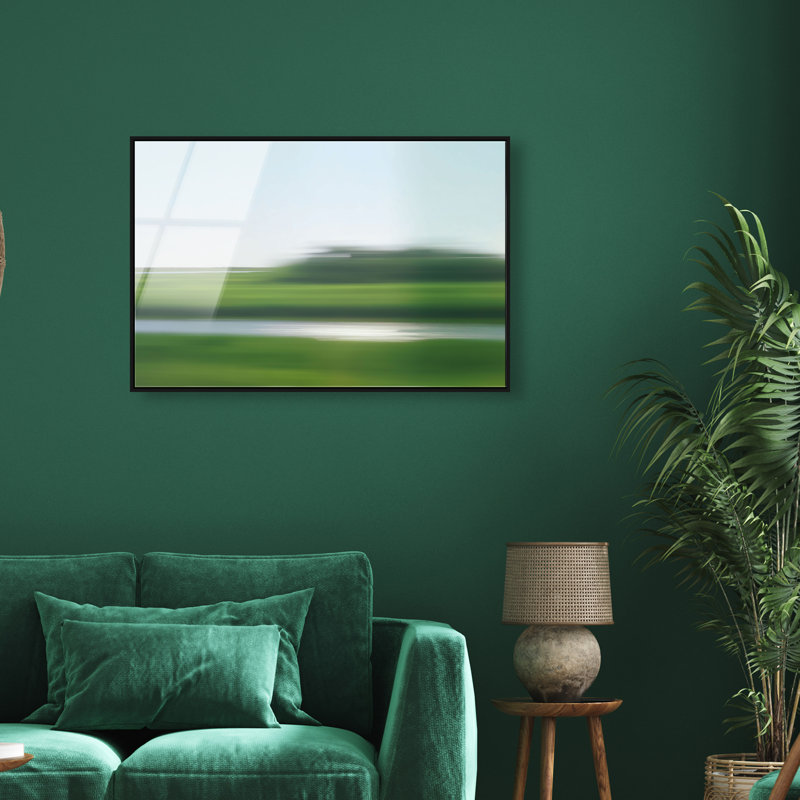 Velocity Meadow II Print by Oliver Gal, 37"H x 55"W, Black Floater Frame