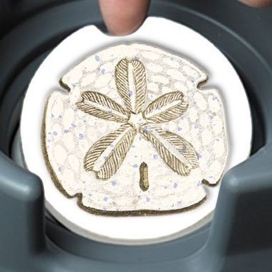 Stoneware Round 1 Piece Car Coaster