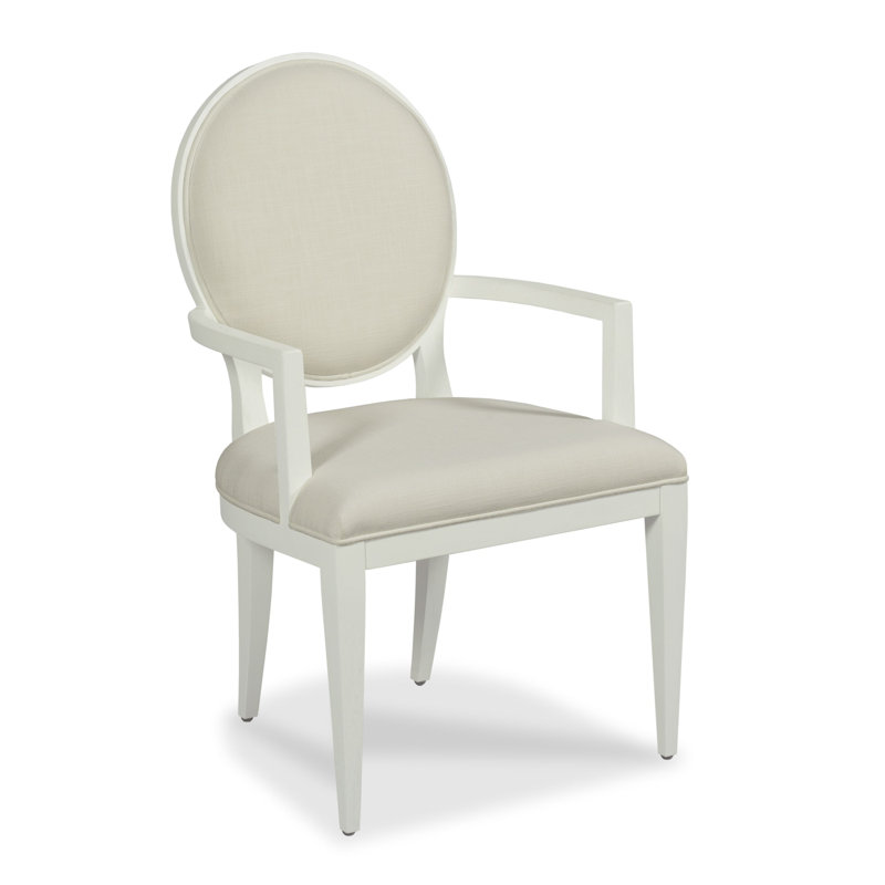 Ovale 19.5'' H Linen Upholstered Armchair, Alabaster