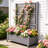 Resin Raised Garden Bed with Trellis-1802761027