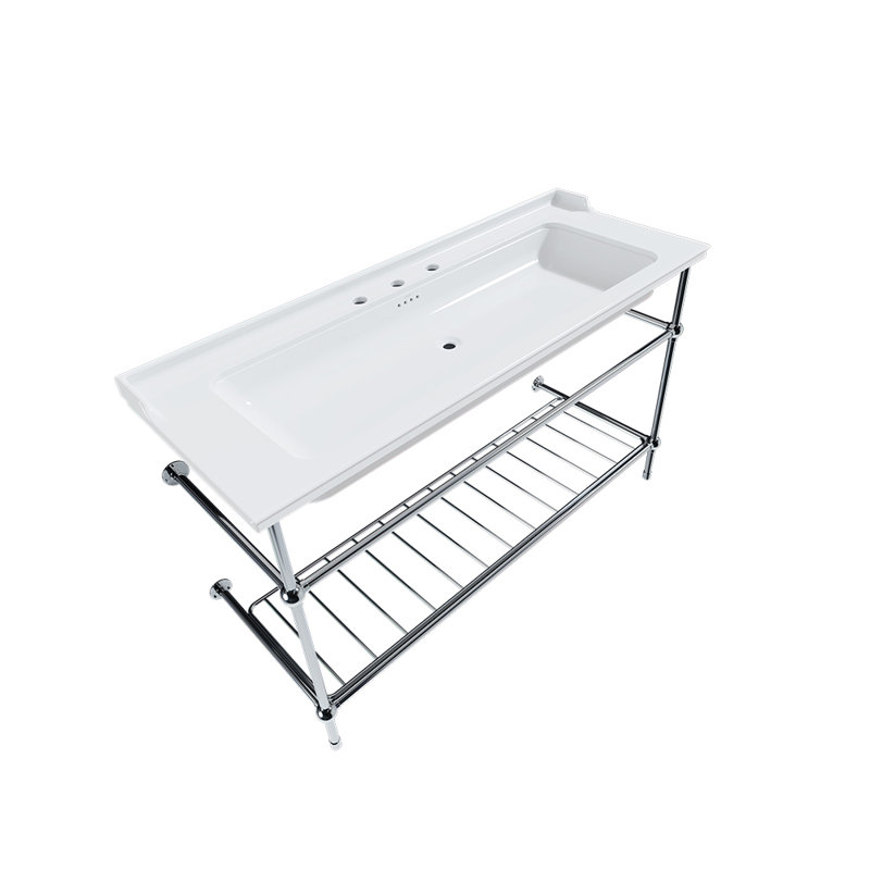Valarte 39.2'' L Bathroom Sink, 8" Centers