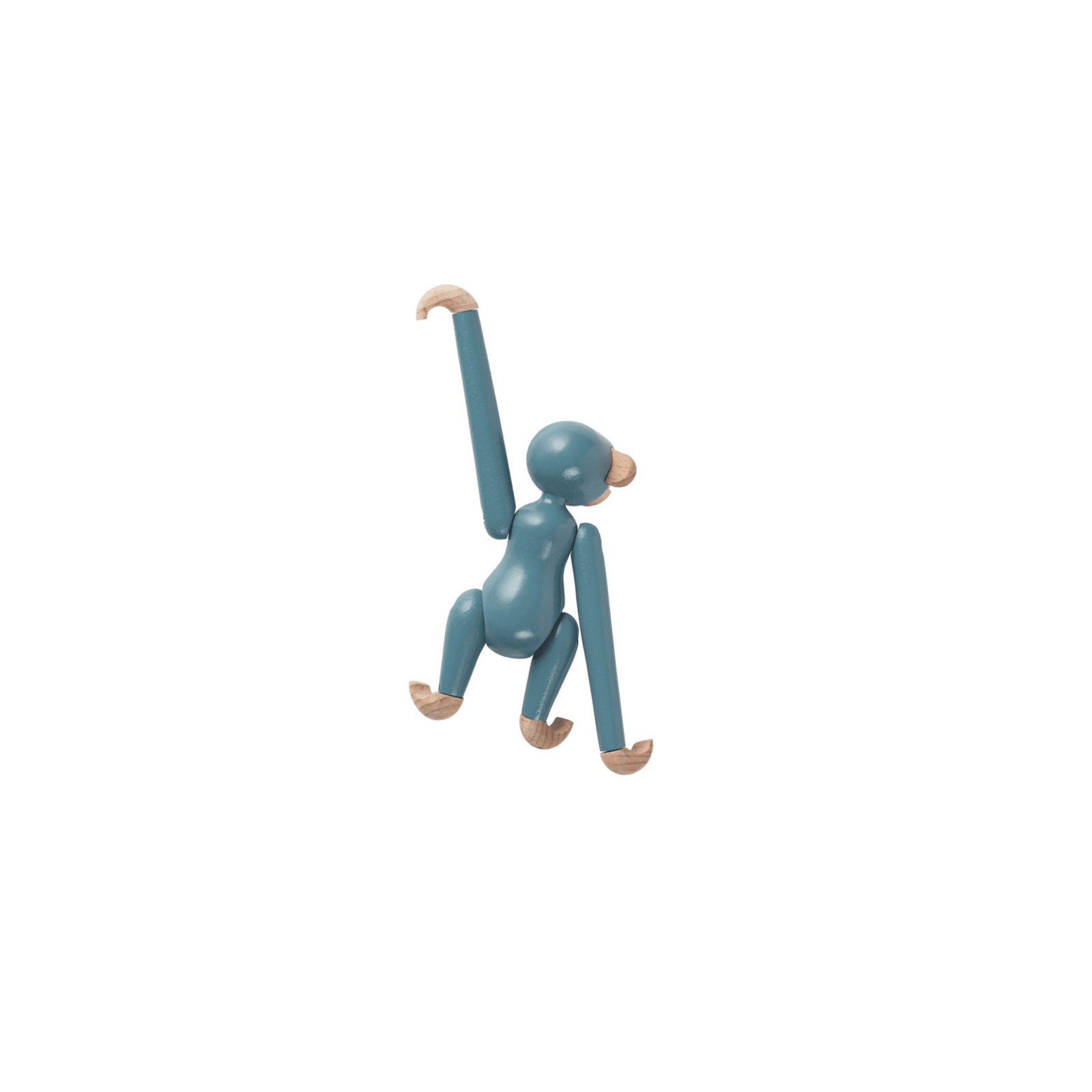 Mini Monkey Figurine, Vintage Blue