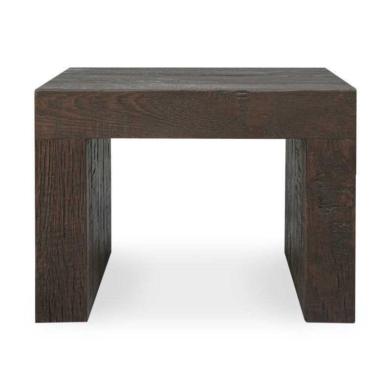 Tabouret en bois récupéré Adams, Brun