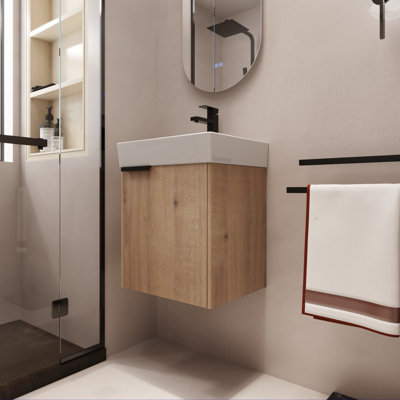 Meuble-lavabo simple 18,57 po avec plateau en céramique
