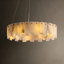 Lustre en albâtre naturel à 8 lumières de 60 cm (23,6 po), lustre en marbre naturel