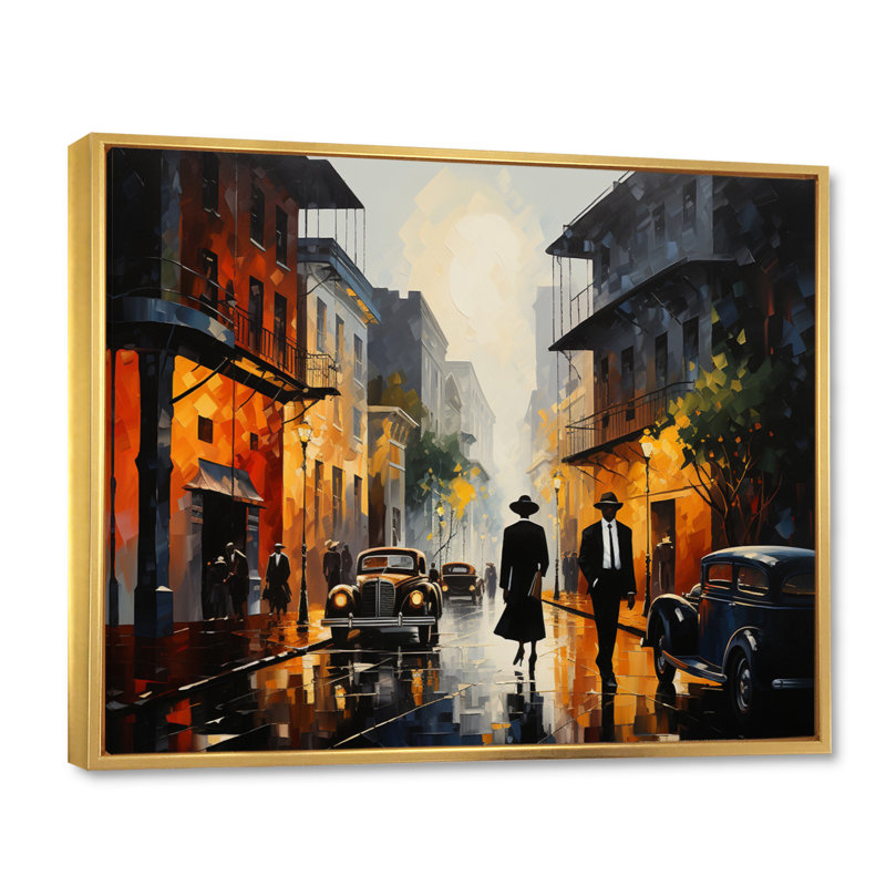 Jazz Harlem Renaissance VI - impression, H 34 po x l 44 po x P 1,5 po, Cadre flottant doré