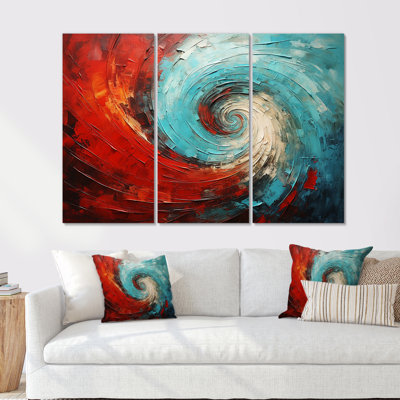 Cheryel - ensemble d'art sur toile à spirales abstraites
