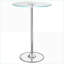 Table basse Indra avec plateau en verre chromé à DEL - Finition réfléchissante, éclairage écoénergétique et surface facile à nettoyer