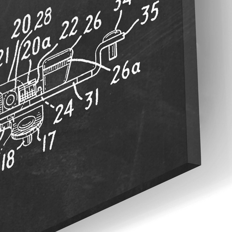 «Ski bottes Blueprint Vernis Chalkboard», art mural en verre acrylique, H 16 po x l 12 po x P 0,13 po