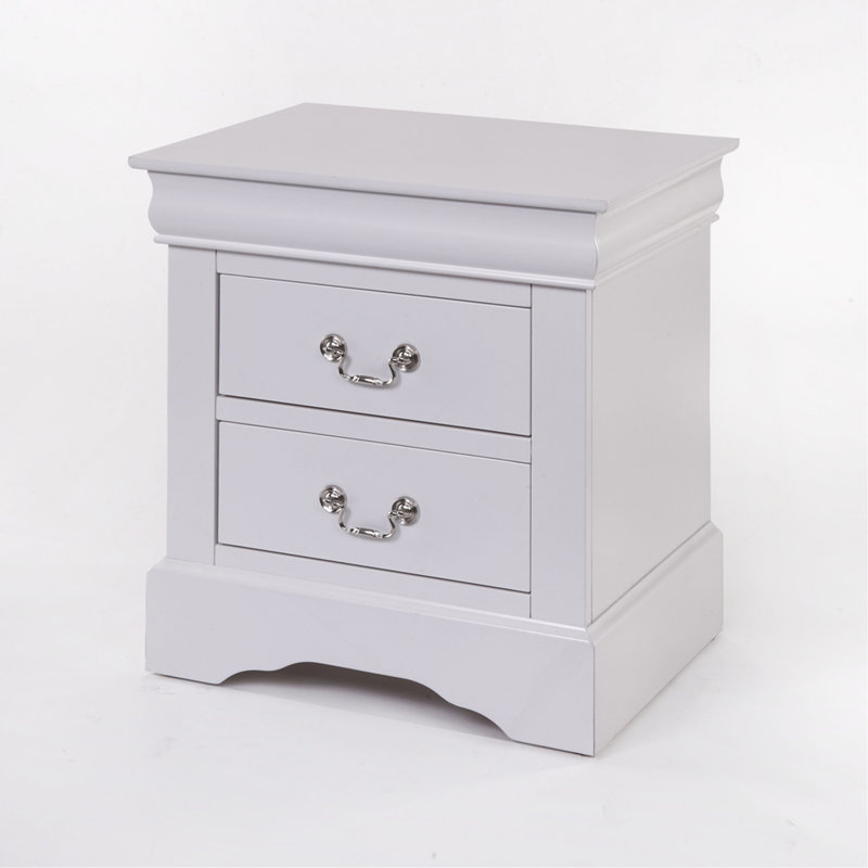 Louis Philippe III White Finish Nightstand, White