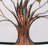 Aashay Bronze Metal Sculpted Relief Single Panel Tree Fireplace Screen with Curved Mesh Netting