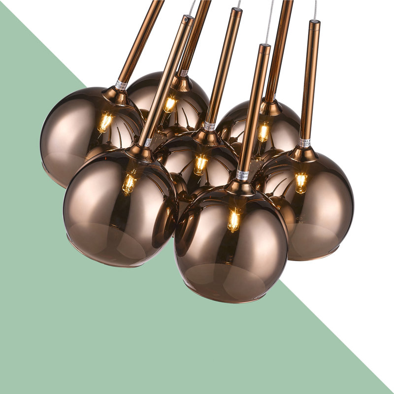 Viergeline 7 - Light Cluster Pendant, Copper