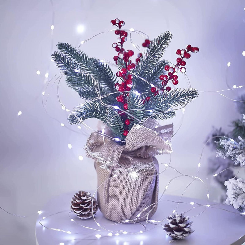 6 Pack LED Fairy Lights Battery Operated With Timer,  40LED Waterproof Firefly Lights Silver Wire Mini Twinkle String Lights For Wedding Christmas Birthday Party Mason Jar Decorations