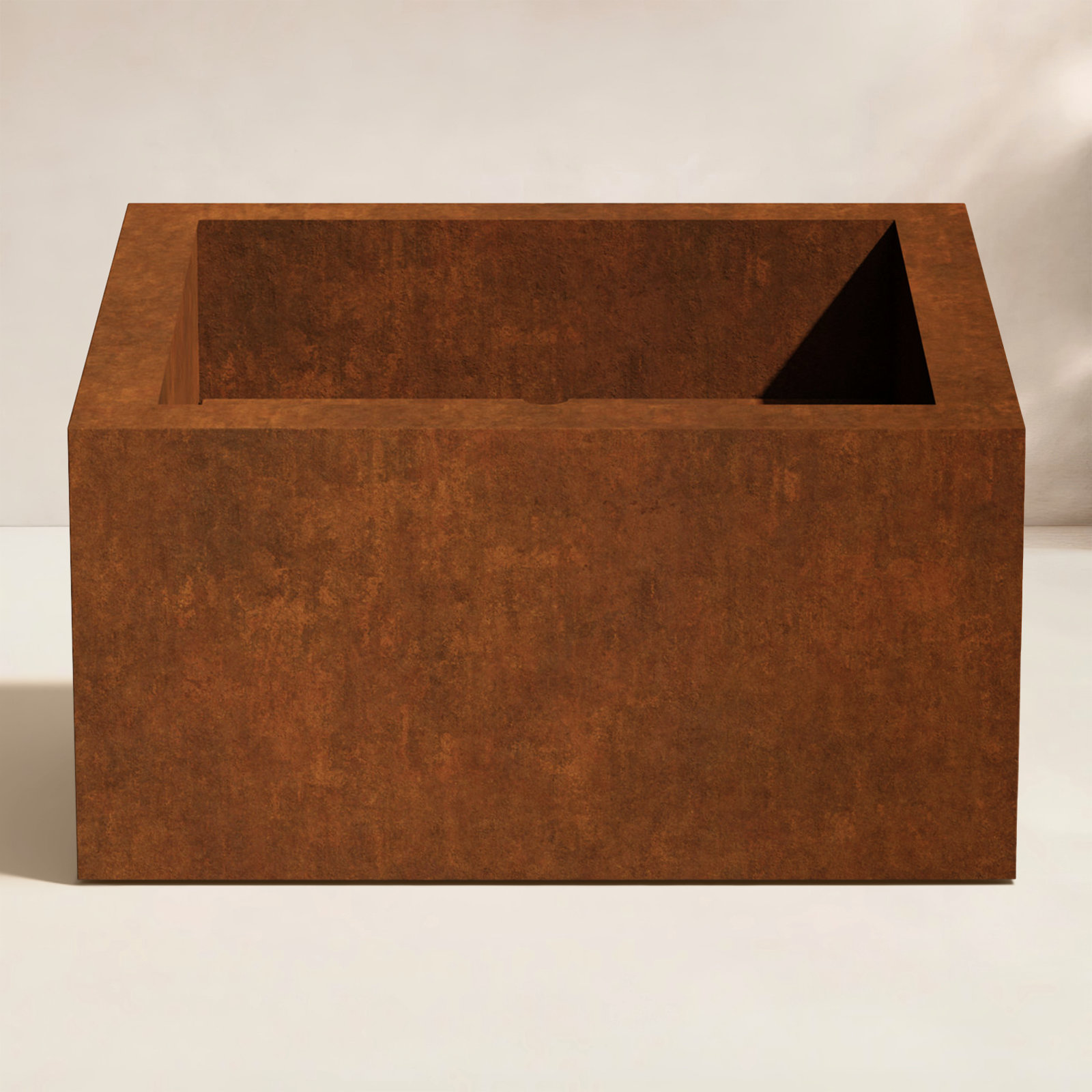 Square Outdoor Fire Pit, Rust