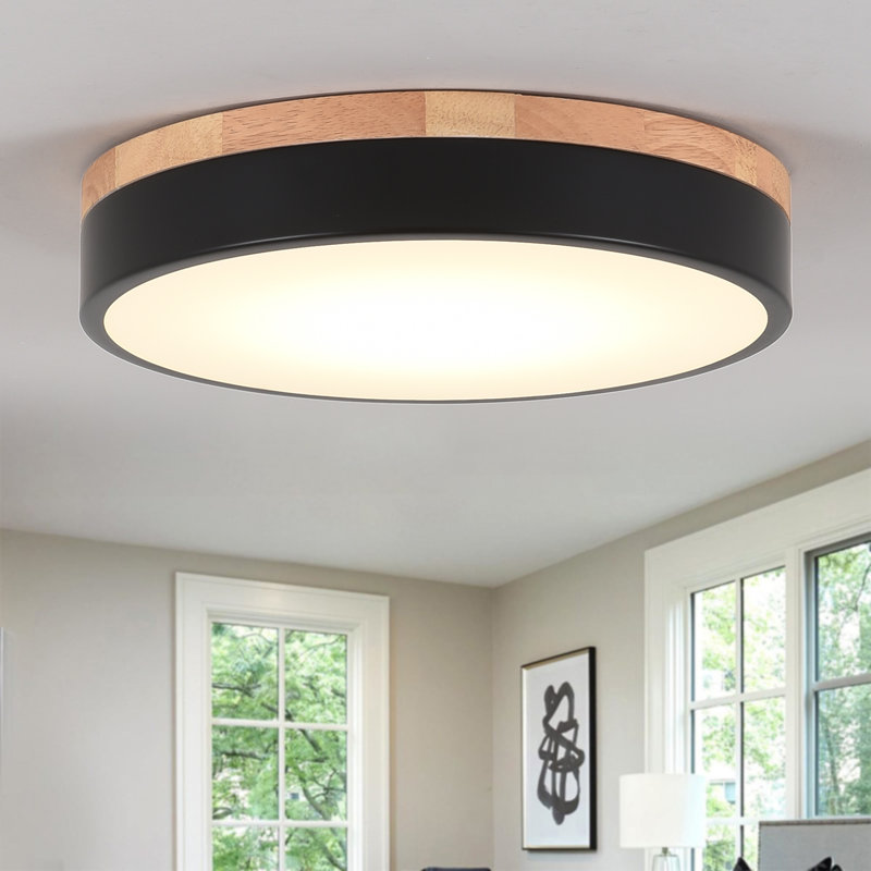 Luminaire de plafond encastré à DEL en bois Modern Modern Design