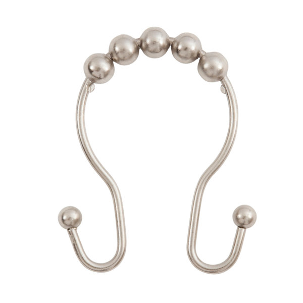 Metal Rust Resistant Shower Curtain Hook (Set of 12)