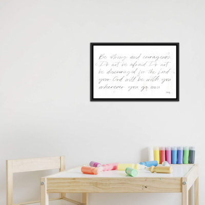 «Be Strong and Courageous» par Marla Rae - reproduction d'art textuel