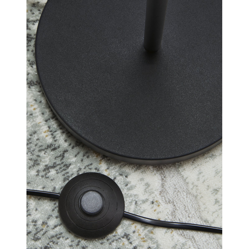 Lampe sur pied Francille, Noir, noir, noir, noir
