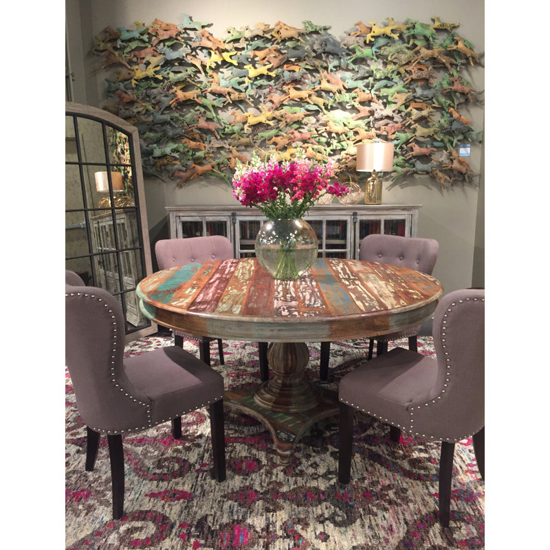 Killingly Round Solid Wood Dining Table