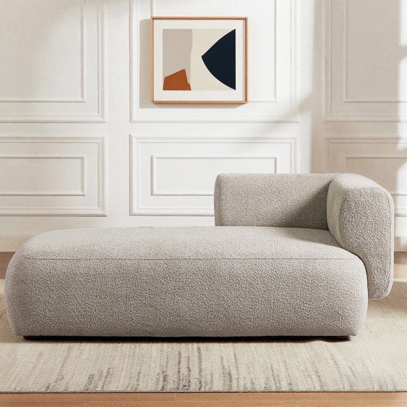 Lounge Chaise/large chaise lounge chair With Solid Wood Frame, Deep Seating & Soft Fabric, Living Room Indoor Accent Chair For Lounging & Reading,Boucle sofas