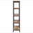 Antique Nutmeg and Black 4-shelf Bookcase-829553232