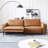 Orange 100% Polyester Modular Sofa cushion Loveseat